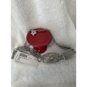 NWT Chicos Vintage Chain Belt Silver Matte Metal Textured Design Retro Gift